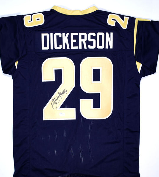 Eric Dickerson Autographed Blue Pro Style Jersey w/HOF-Beckett W Hologram *Black