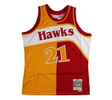 Dominique Wilkins Signed Atlanta Hawks Mitchell and Ness Split NBA Jersey w- Ins
