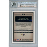 Ray Lewis Autographed 2003 Fleer Showcase #54 Trading Card Beckett 52987