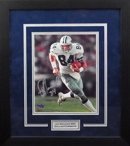 JAY NOVACEK AUTOGRAPHED DALLAS COWBOYS 8x10 FRAMED PHOTO COA