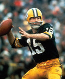 Bart Starr, & Dan Fouts Signed Wilson NFL 75th Anniversary Logo Football JSA COA
