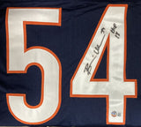 Brian Urlacher Signed Custom Navy Blue Pro-Style Football Jersey HOF 18 BAS