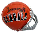 Anthony Munoz HOF Signed/Inscribed Bengals Mini Football Helmet JSA 213120