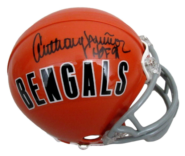 Anthony Munoz HOF Signed/Inscribed Bengals Mini Football Helmet JSA 213120