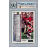 Joe Montana Autographed 1992 Upper Deck #G36 Slab Trading Card Beckett 49948