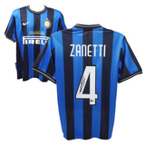 Javier Zanetti Signed Inter Milan Home Soccer Jersey #4 with Beckett COA