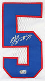 A.J. Epenesa Authentic Signed White Pro Style Jersey Signed on #5 BAS Witnessed