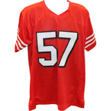 Dre Greenlaw Autographed Pro Style Sz XL Red Jersey Beckett Witness 57289