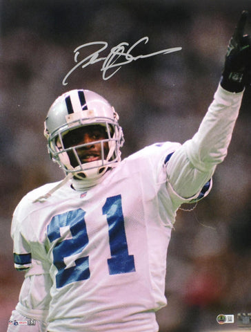 Deion Sanders Autographed Dallas Cowboys 16x20 Pointing Photo- Beckett W Holo