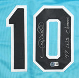 Gary Sheffield Signed Florida Marlins Jersey Inscribed "97 W S Champs" (Beckett)