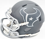 TANK DELL AUTOGRAPHED TEXANS SLATE GRAY SPEED MINI HELMET BECKETT QR 229521