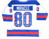 1980 Miracle on Ice Team USA Autographed White Pro Style Jersey 15 Sigs JSA W