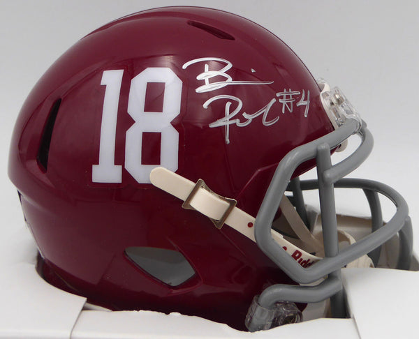alabama mini football helmet Brian Robinson Autographed Signed Alabama Mini Helmet Fanatics Holo #D – Super Sports Center