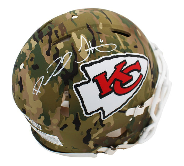 Patrick Mahomes & Tyreek Hill Signed Kansas City Chiefs Speed Auth Camo Helmet