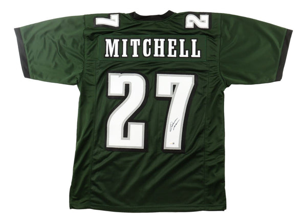Quinyon Mitchell Philadelphia Signed Green Football Jersey JSA QR Hologram