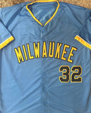 Brewers JACOB MISIOROWSKI Signed Custom Replica MKE City Jersey AUTO - Prova