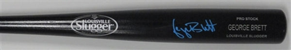 Royals GEORGE BRETT Signed Louisville Slugger Black Name Engraved Bat AUTO - JSA