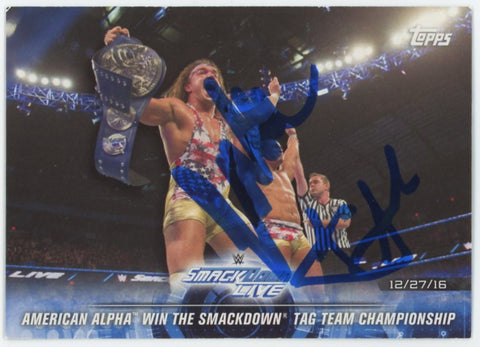 Heath Slater WWE Authentic Signed 2018 Topps #68 Card BAS #BS86786