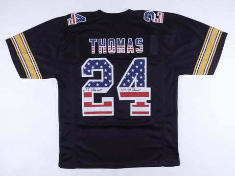 J.T. Thomas Signed Pittsburgh Steelers Jersey Inscribed 4xSB Champion / JSA COA