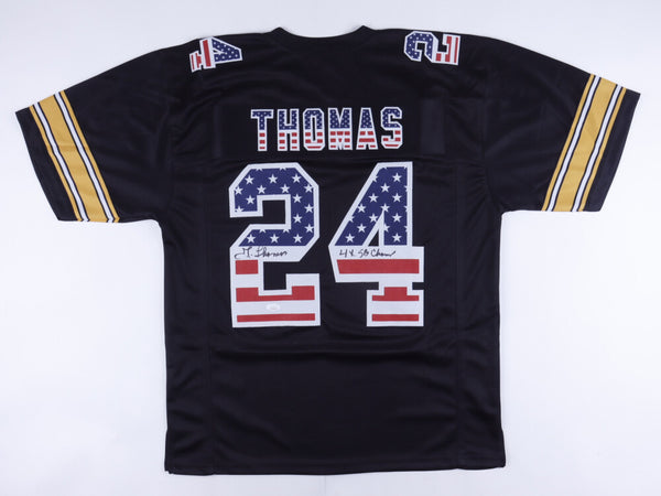 J.T. Thomas Signed Pittsburgh Steelers Jersey Inscribed 4xSB Champion / JSA COA