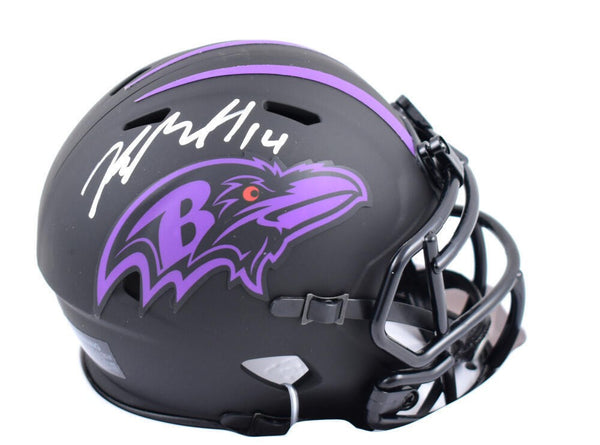 Kyle Hamilton Autographed Baltimore Ravens Eclipse Speed Mini Helmet-Beckett W