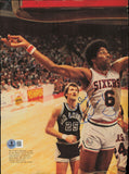 Julius Dr. J Erving Autographed 8x11 Magazine Page Photo 76ers Beckett BP55255