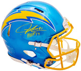 LADAINIAN TOMLINSON AUTOGRAPHED CHARGERS FLASH FULL SIZE AUTH HELMET HOF BECKETT