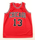 Joakim Noah Signed Chicago Bulls Red Jersey (Beckett) Ex-Florida Gator Center