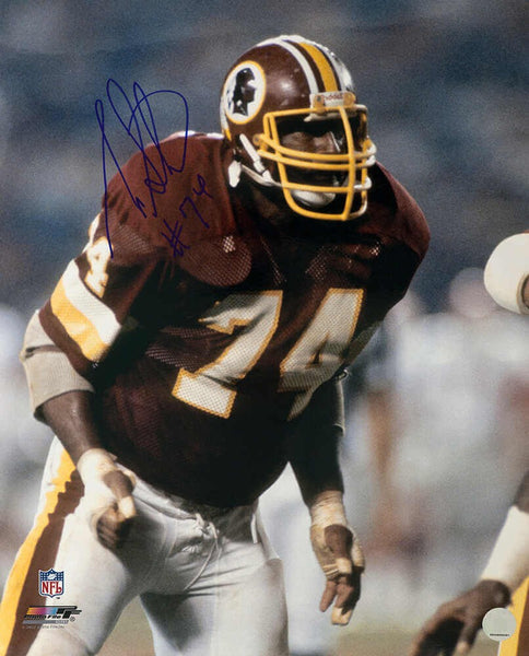 George Starke Signed Redskins Red Jersey Action 16x20 Photo - (SCHWARTZ COA)