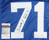 Walter Jones Signed Seahawks Career Stat Jersey Inscribed "HOF '14" (JSA COA)