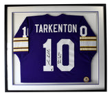 Fran Tarkenton Vikings HOF Signed/Inscribed Jersey Framed JSA 207490