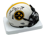 Jack Ham HOF Autographed Mini Lunar Eclipse Football Helmet Steelers JSA