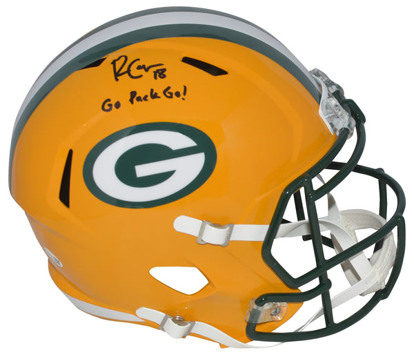 RANDALL COBB SIGNED GREEN BAY PACKERS FULL SIZE SPEED HELMET JSA W/ GO PACK GO