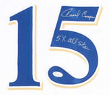 Cecil Cooper Signed Brewers Jersey Inscr "5x All Star" (JSA COA) 82 World Series