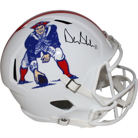 Drew Bledsoe Signed New England Patriots TB F/S Helmet Beckett 42412