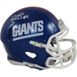 Phil Simms Autographed/Signed New York Giants Color Rush Mini Helmet JSA 57166