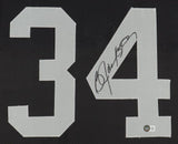 Bo Jackson Signed Los Angeles Raiders 35x43 Framed Jersey (Beckett) 1985 Heisman