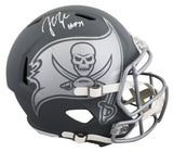 Buccaneers John Lynch "HOF 21" Signed Slate Full Size Speed Rep Helmet BAS Wit