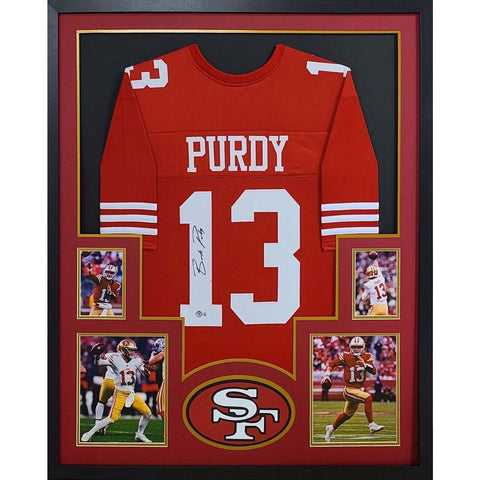 Brock Purdy Autographed Framed San Francisco 49ers Jersey