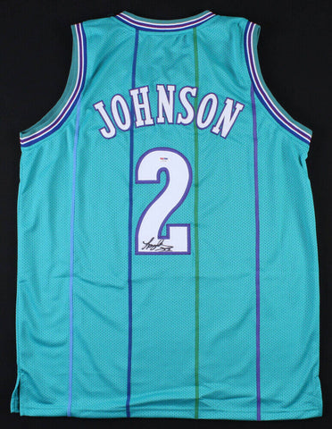 Larry Johnson Signed Charlotte Hornets "Grandmama" Jersey (Tri Star Hologram)