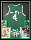 CUSTOM FRAMED BOSTON CELTICS JRUE HOLIDAY AUTOGRAPHED JERSEY BECKETT HOLOGRAM