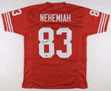 Renaldo Nehemiah Signed San Francisco 49ers Jersey (RSA Holo) W.R. / Track Star