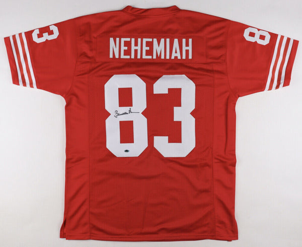 Renaldo Nehemiah Signed San Francisco 49ers Jersey (RSA Holo) W.R. / Track Star