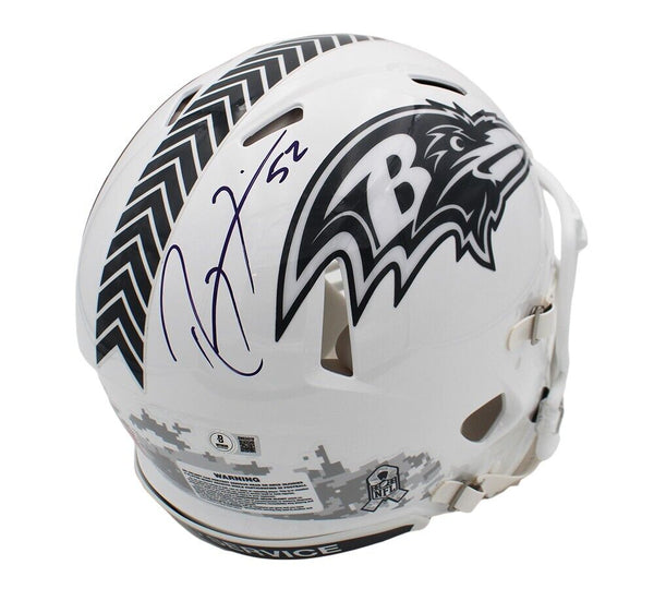 Ray Lewis Signed Baltimore Ravens Speed Authentic Salute to Service 3 NFL Helmet