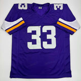 Autographed/Signed Aaron Jones Minnesota Purple Jersey Beckett BAS COA