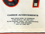 Walter Payton Autographed & Inscribed Career Achievements Framed Jersey WPF COA