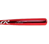 Chipper Jones Signed Atlanta Braves Rawlings Red Chrome MLB Bat