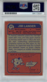 Jim Langer Autographed 1973 Topps #341 Rookie Card PSA Slab 43580