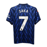 Bukayo Saka Signed Arsenal Away Soccer Jersey #7 with Beckett COA