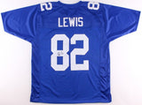 Roger Lewis Signed Giants Jersey Inscribed "Otto" (JSA) New York Wide Receiver